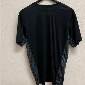Men's Black and Gray Long Sleeve Tee